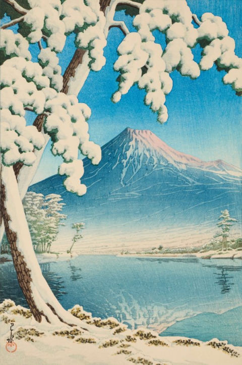 Clearing After a Snowfall on Mount Fuji (Tagonoura), 1932, Kawase Hasui