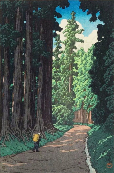 Nikkō Kaidō (Road to Nikkō), 1930, Kawase Hasui