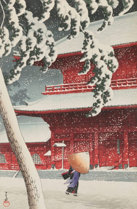 Zōjō-ji Temple in Shiba, 1925, Kawase Hasui