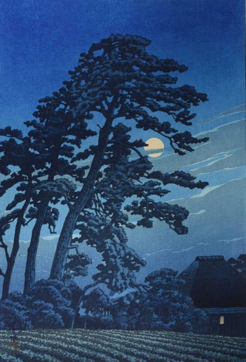 Moon at Magome, 1930, Kawase Hasui