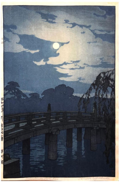 Hirakawa Bridge, from Twelve Scenes of Tokyo, Hiroshi Yoshida