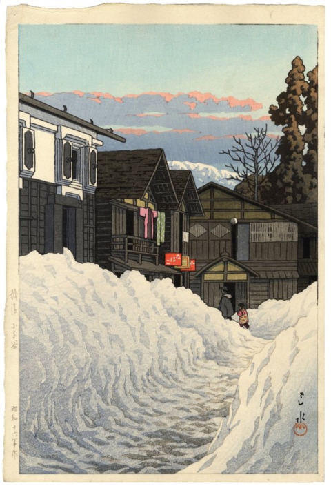 Ojiya, Echigo, 1941, Kawase Hasui
