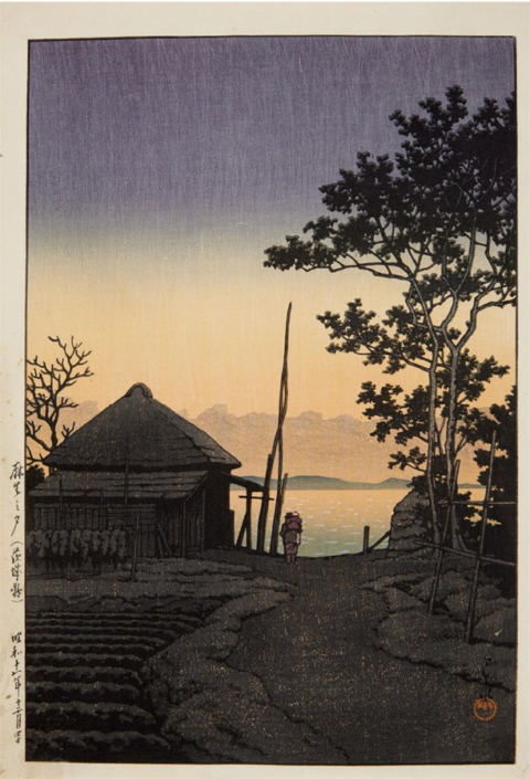 Dusk at Asō, 1936, Kawase Hasui