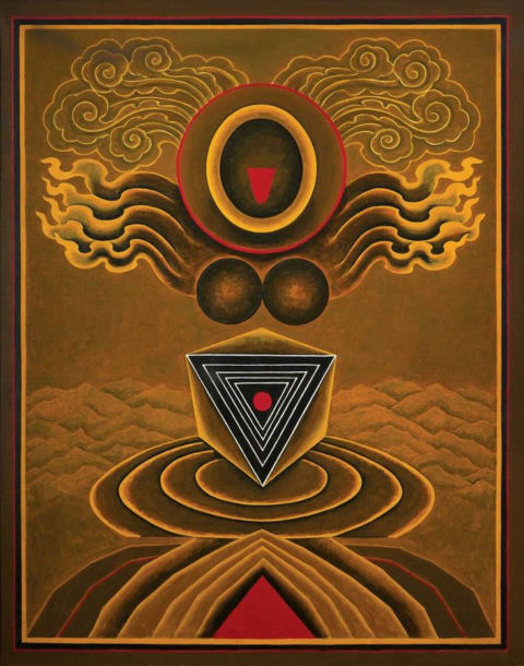 Untitled, oil on canvas (AstaGuru, Oct 2023, lot 114), G.R. Santosh